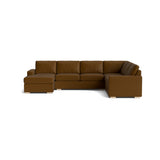 Rio Plush U Sectional in Natural Latex - Leather