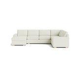 Rio Plush U Sectional in Natural Latex - Leather