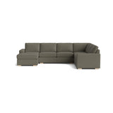 Rio U Sectional in Natural Latex - Leather