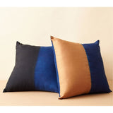 Aakar Indigo Gold Mulberry Silk Pillow Throw Pillows Studio Variously 