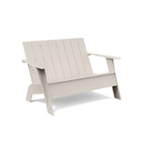 Adirondack Recycled Outdoor Bench - Tall Outdoor Seating Loll Designs Fog 