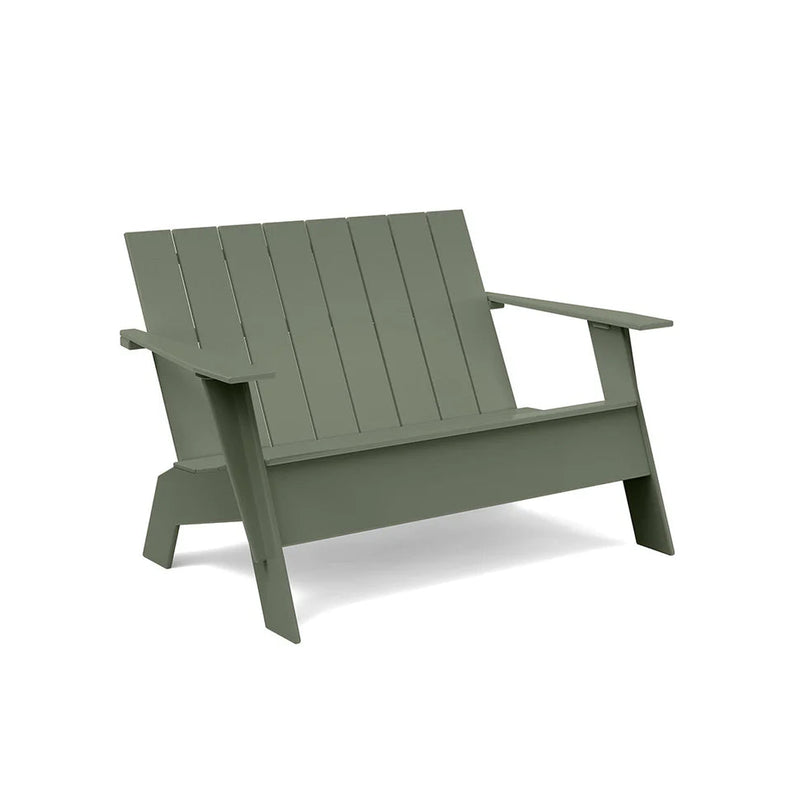 Adirondack Recycled Outdoor Bench - Tall Outdoor Seating Loll Designs Sage 