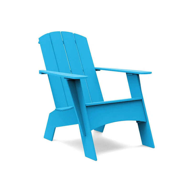 Adirondack Recycled Outdoor Curved Chair Outdoor Adirondack Chairs Loll Designs Bright Sky Blue Tall 