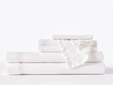 Adriatic Organic Towel Set Bath Towels Coyuchi Alpine White Wash Cloth 