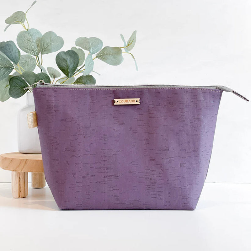 Adventurer Cork Cosmetics Bag Toiletry Bags Carry Courage Amethyst 