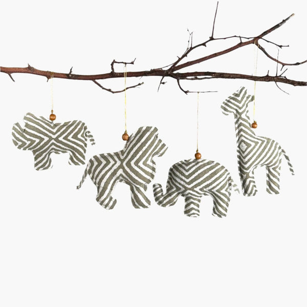 African Animals Ornament Set