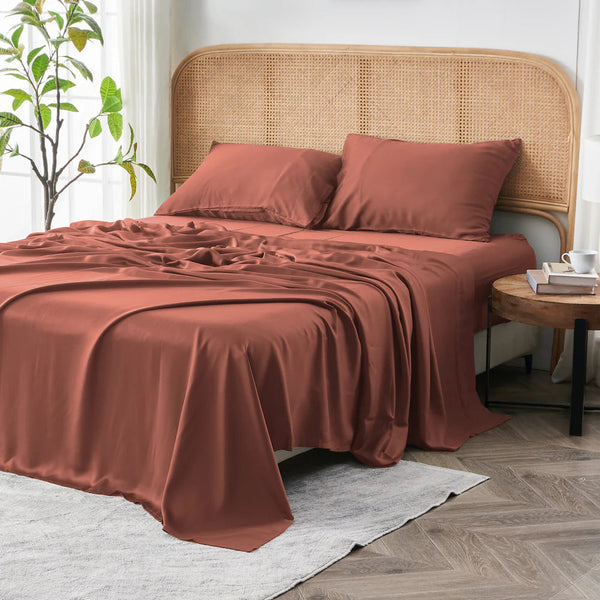 Airy Weight Tencel Eucalyptus Sheet Set - Earth Tones Sheet Sets Sijo 