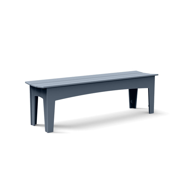 Alfresco Recycled Outdoor Bench Outdoor Dining Loll Designs 58" Ash Blue 