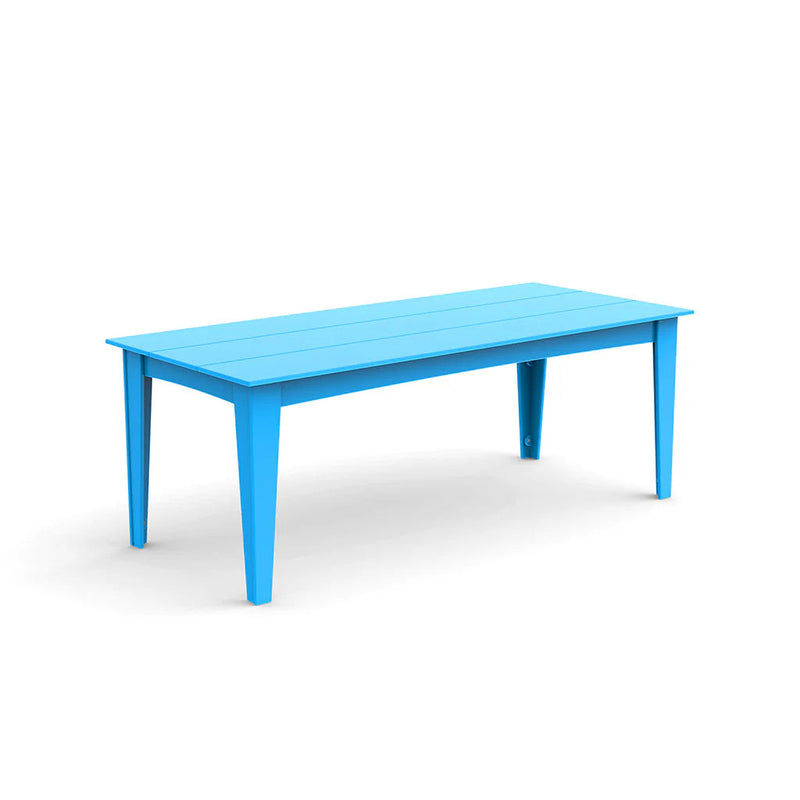 Alfresco Recycled Outdoor Dining Table Outdoor Dining Tables Loll Designs 82" Bright Sky Blue Standard