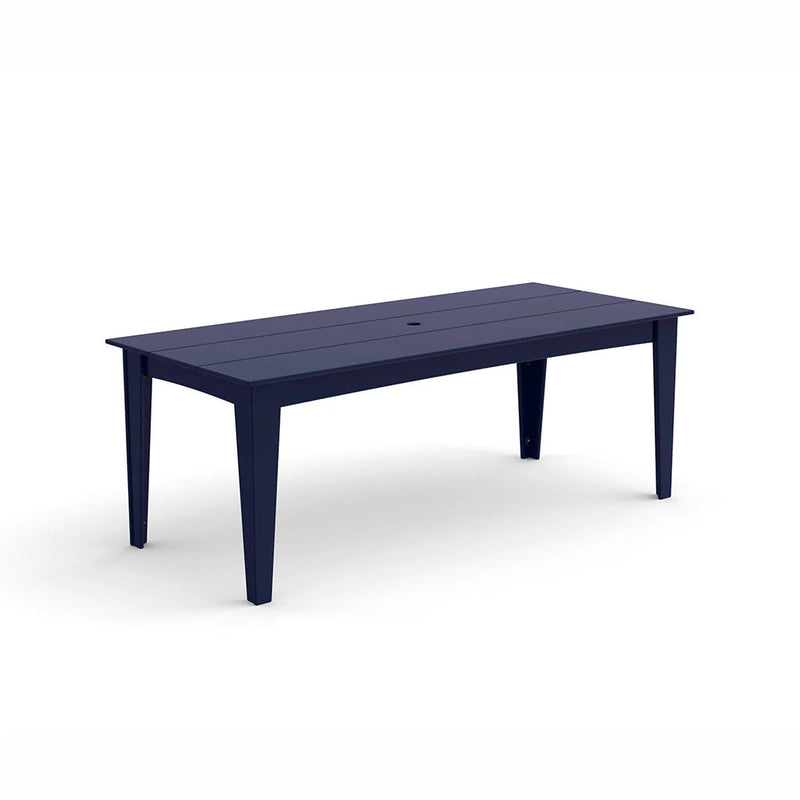 Alfresco Recycled Outdoor Dining Table Outdoor Dining Tables Loll Designs 82" Navy Blue Umbrella Hole