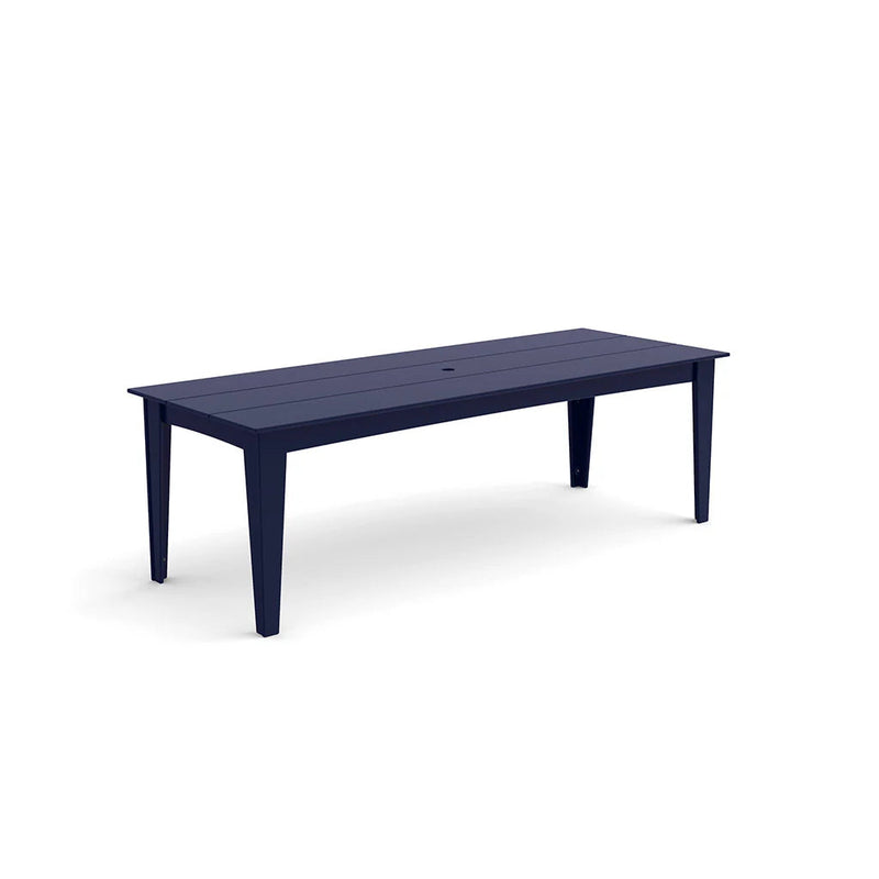 Alfresco Recycled Outdoor Dining Table Outdoor Dining Tables Loll Designs 95" Navy Blue Umbrella Hole