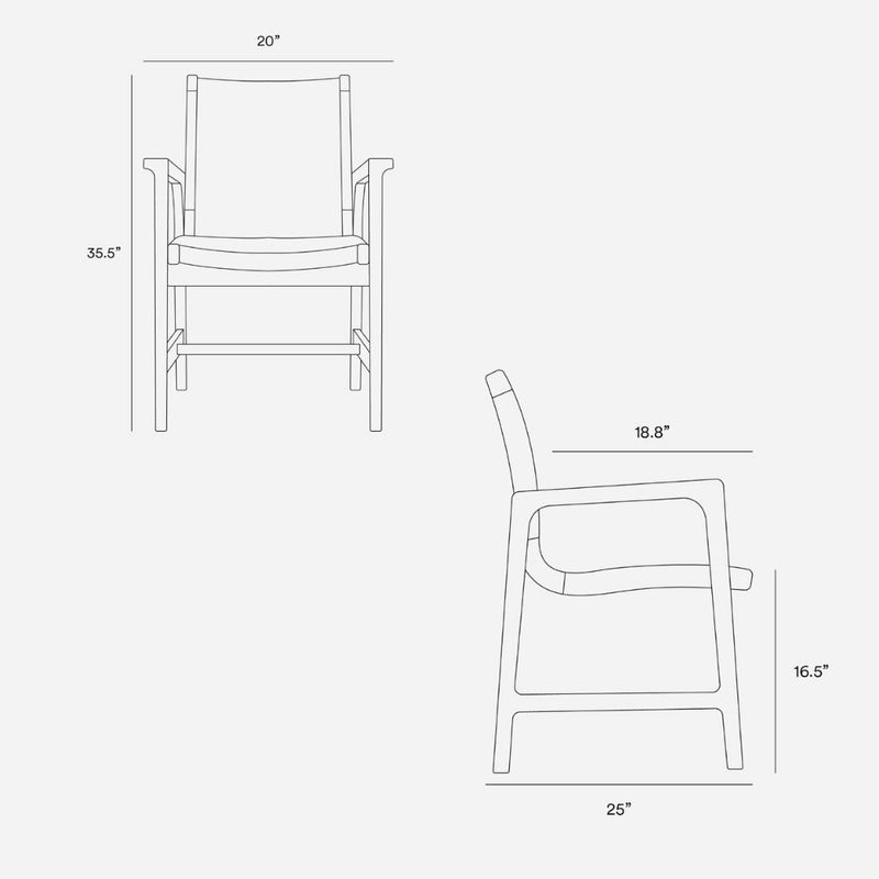 Amador Dining Chair with Armrest