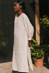 Amalia Long-Length Linen Dress Dresses AmourLinen 