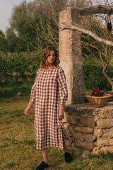 Amalia Long-Length Linen Dress Dresses AmourLinen 