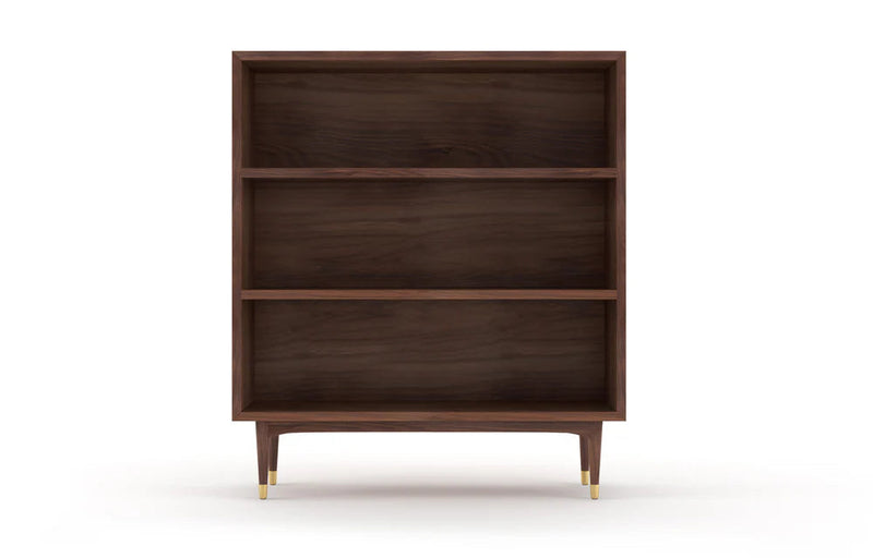 Anders Shelf Shelf Medley Walnut with Brass Leg Caps 