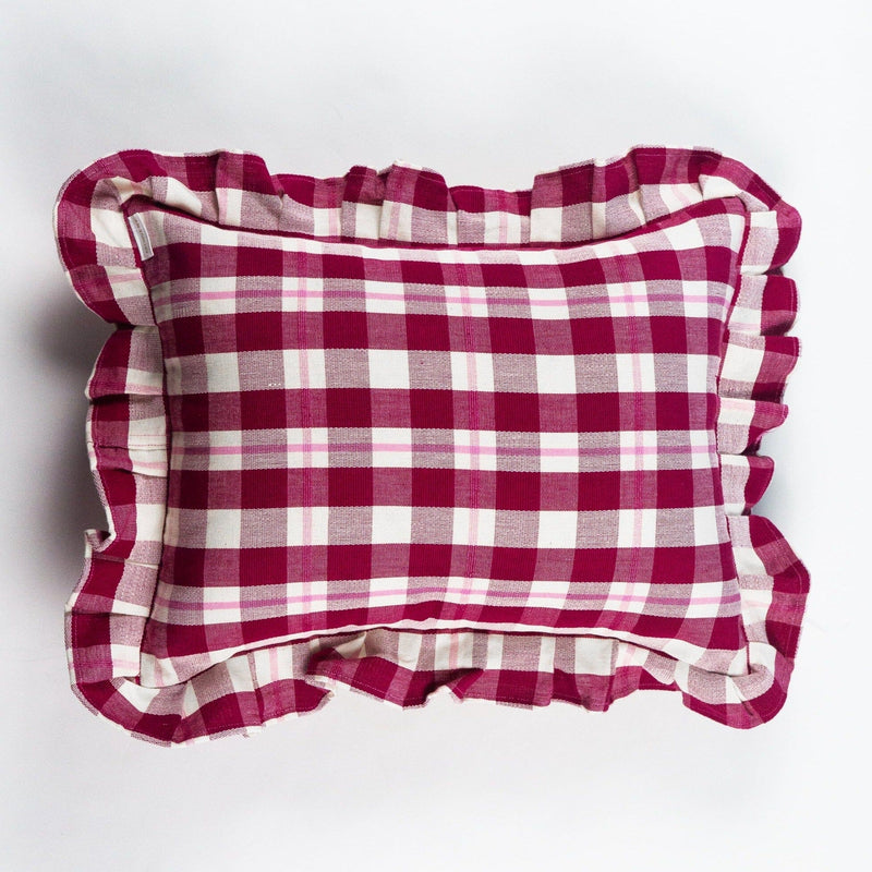 Archive New York Abigaill Ruffle Plaid Pillow Archive New York 