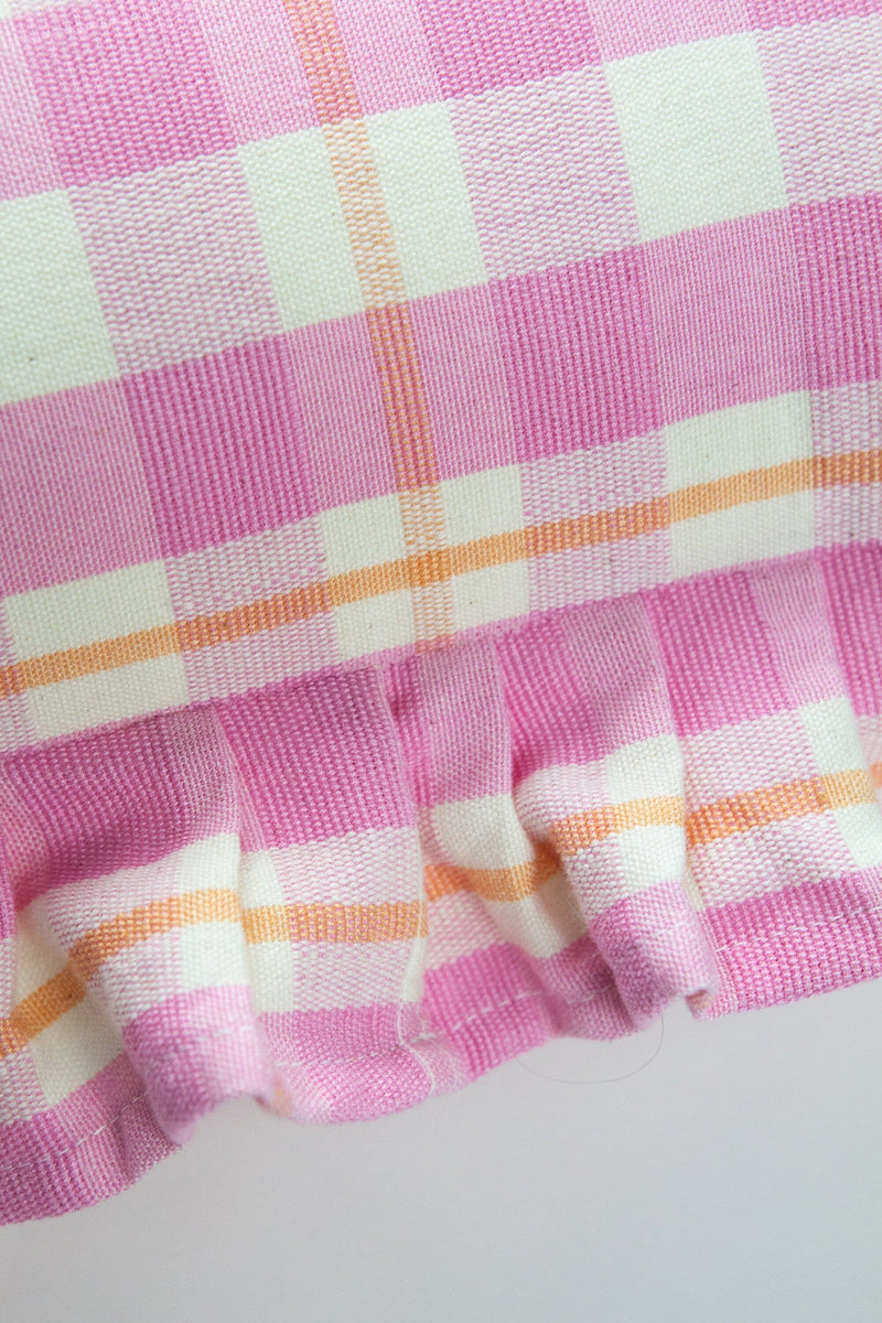 Archive New York Abigaill Ruffle Plaid Pillow Archive New York 