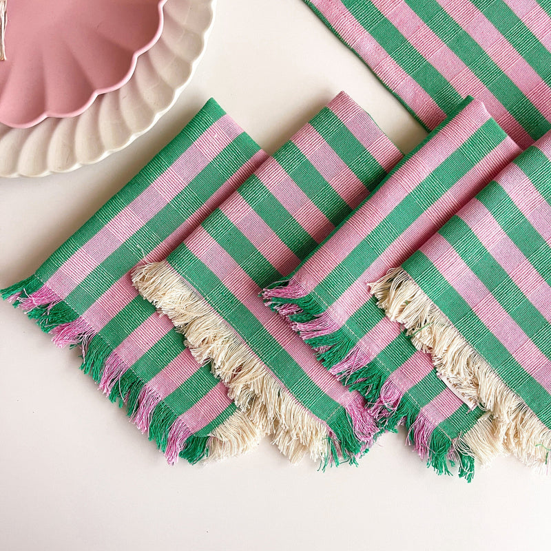 Archive New York Flora Stripe Party Napkin Kitchen Archive New York 