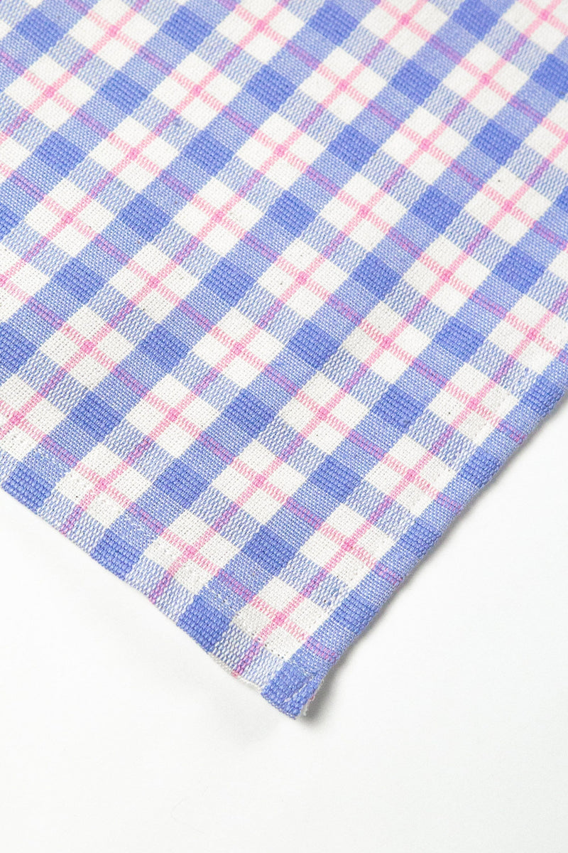 Archive New York Sofia Plaid Runner in Periwinkle Blue and Pink Kitchen Archive New York 