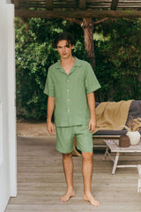 Men's Aspen Linen Loungewear Shorts Set