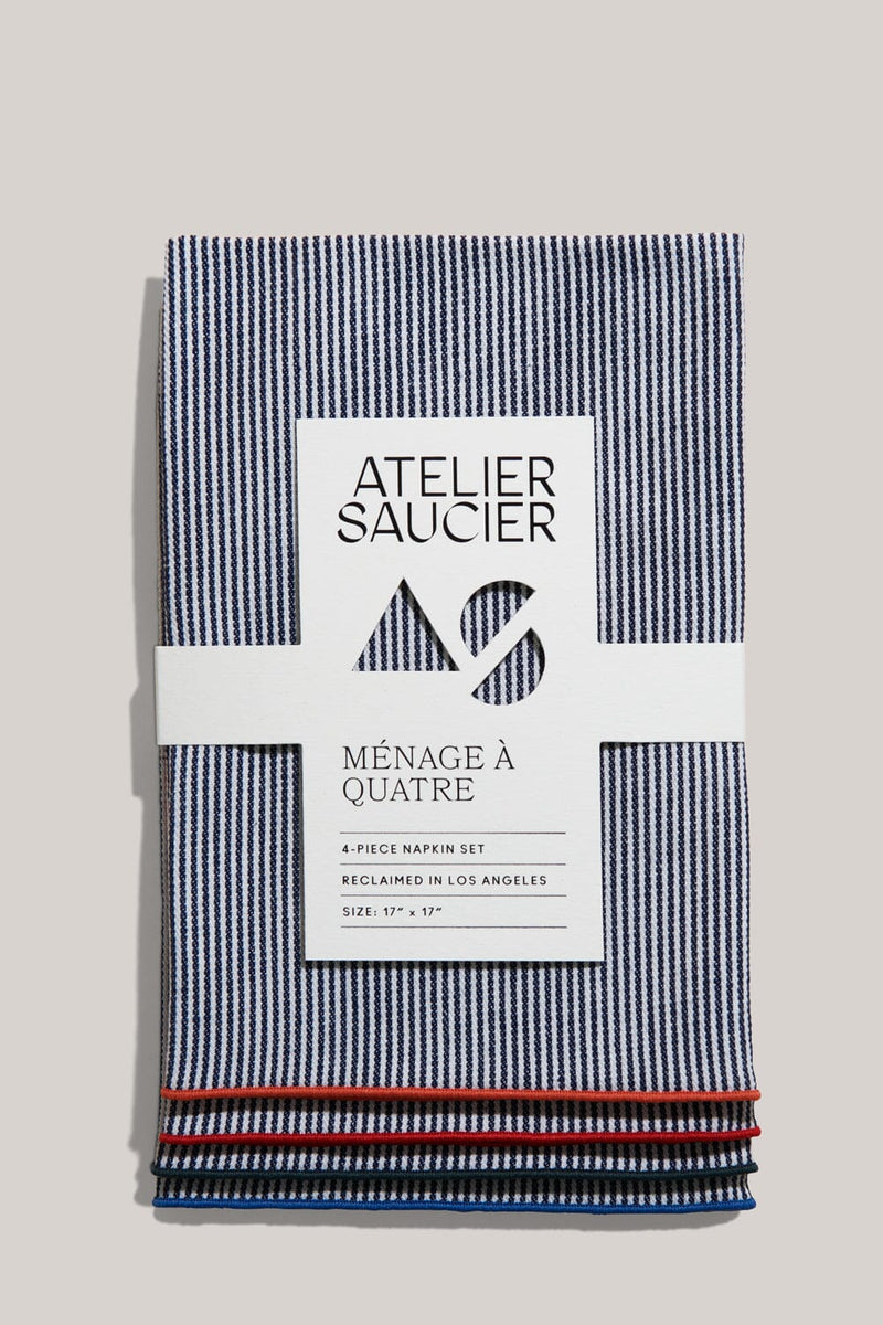 ATELIER SAUCIER Americana Stripe Napkins | Set of 4 NAPKINS ATELIER SAUCIER 