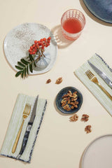 ATELIER SAUCIER Avocado Stripe Napkins | Set of 4 NAPKINS ATELIER SAUCIER 