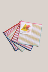 ATELIER SAUCIER Carnival Stripe Cocktail Napkins | Set of 4 COCKTAIL NAPKINS ATELIER SAUCIER 