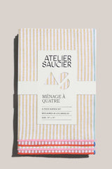 ATELIER SAUCIER Carnival Stripe Napkins | Set of 4 NAPKINS ATELIER SAUCIER 