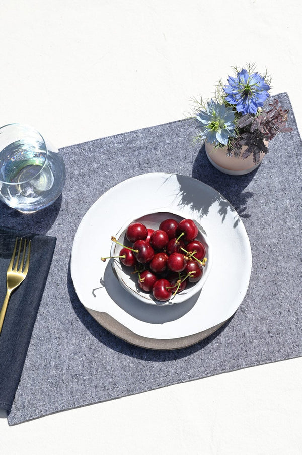 ATELIER SAUCIER Charcoal Chambray Placemat PLACEMATS ATELIER SAUCIER 