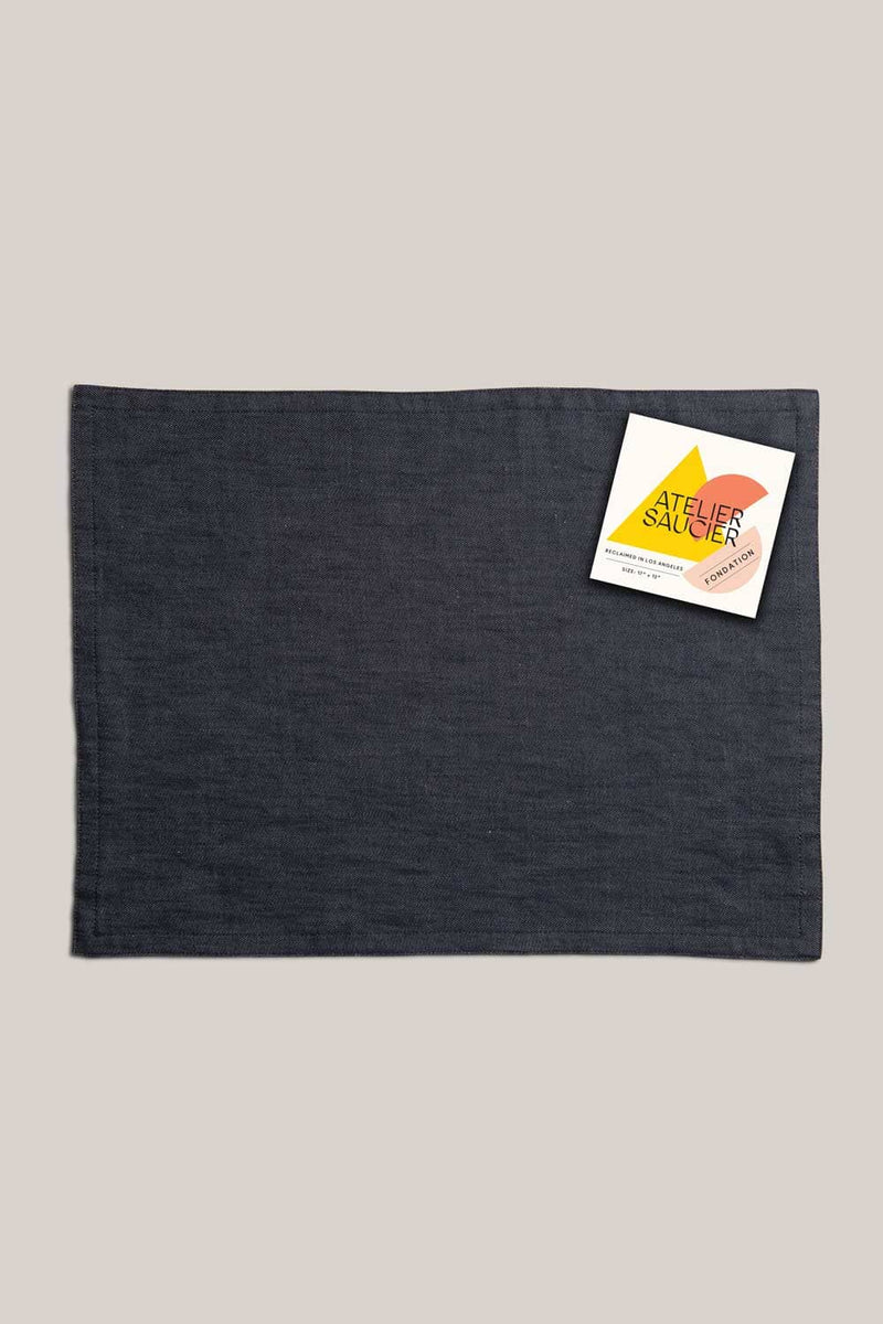 ATELIER SAUCIER Dark Denim Placemat PLACEMATS ATELIER SAUCIER 