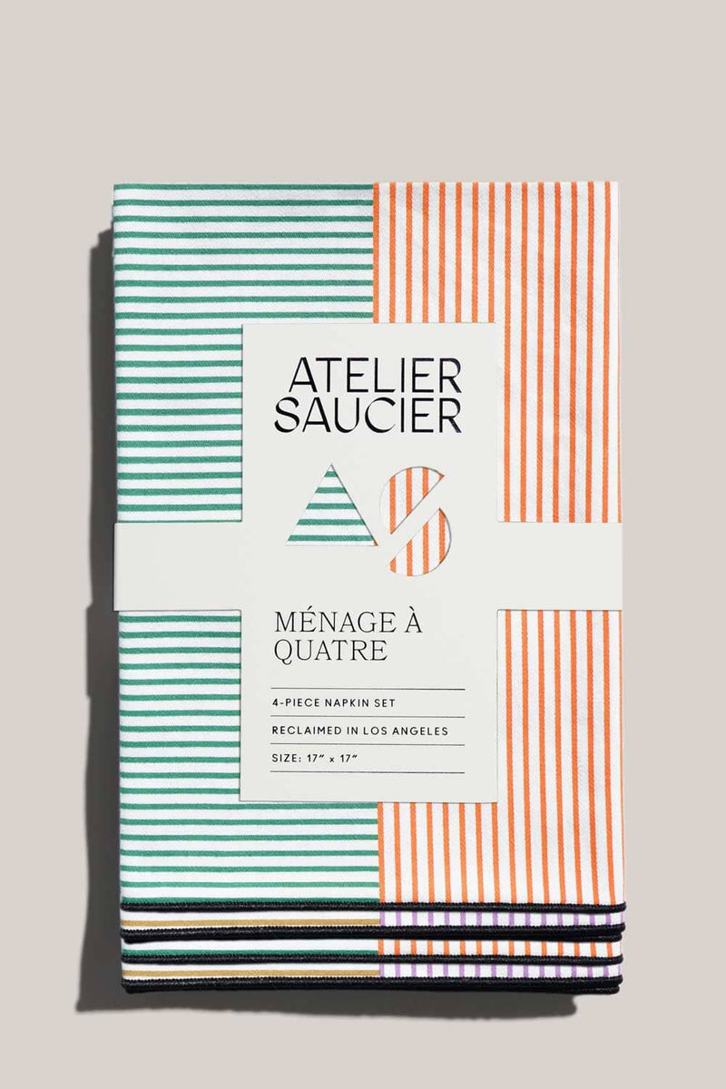 ATELIER SAUCIER Marfa Stripe Napkins | Set of 4 NAPKINS ATELIER SAUCIER 