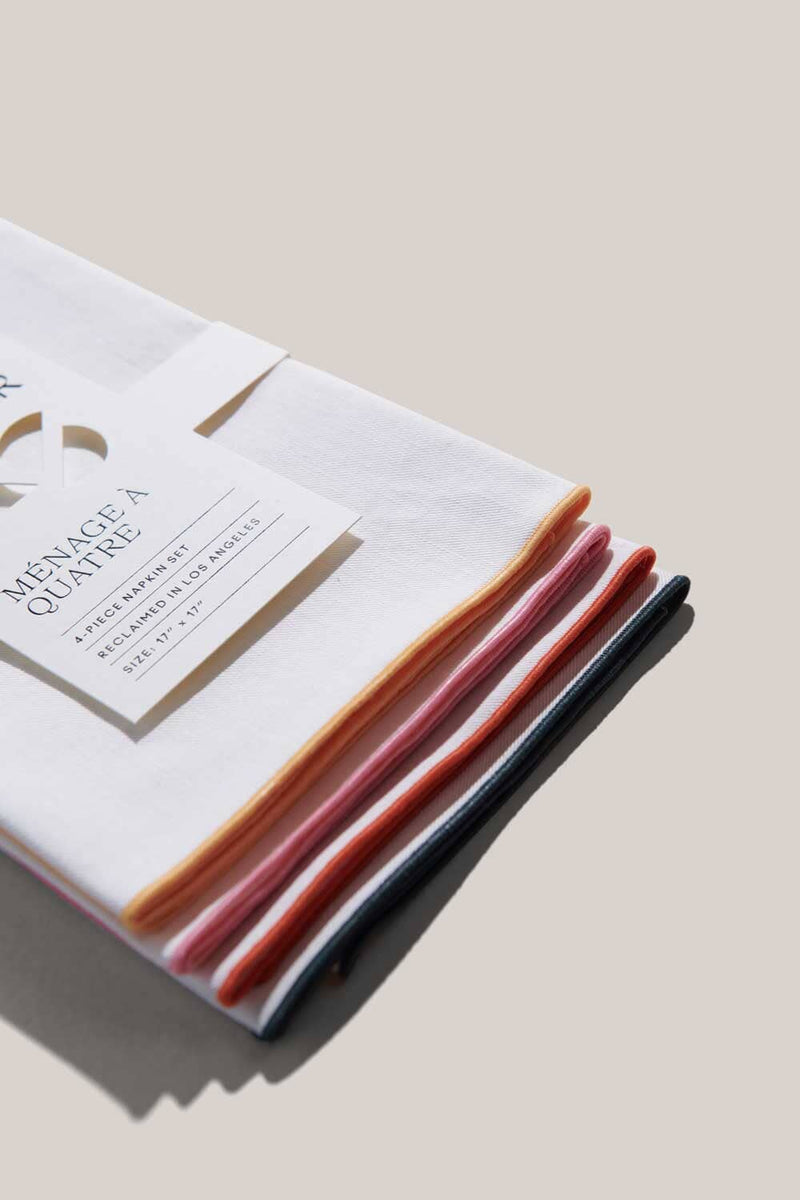 ATELIER SAUCIER Rainbow Twill Napkins | Set of 4 NAPKINS ATELIER SAUCIER 