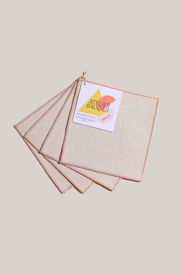 ATELIER SAUCIER The Hummingbird Cocktail Napkins | Set of 4 COCKTAIL NAPKINS ATELIER SAUCIER 