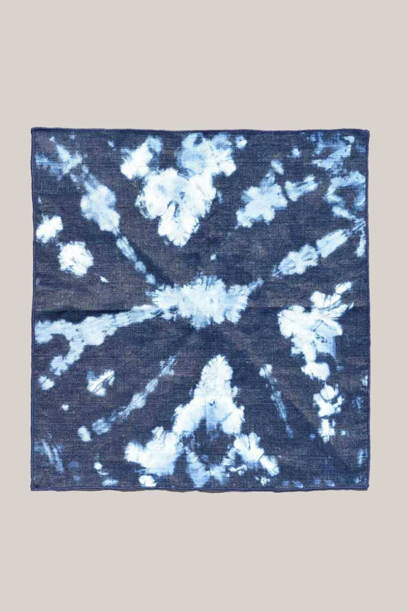 ATELIER SAUCIER Tie-dye Denim Linen Napkins | Set of 4 NAPKINS ATELIER SAUCIER 