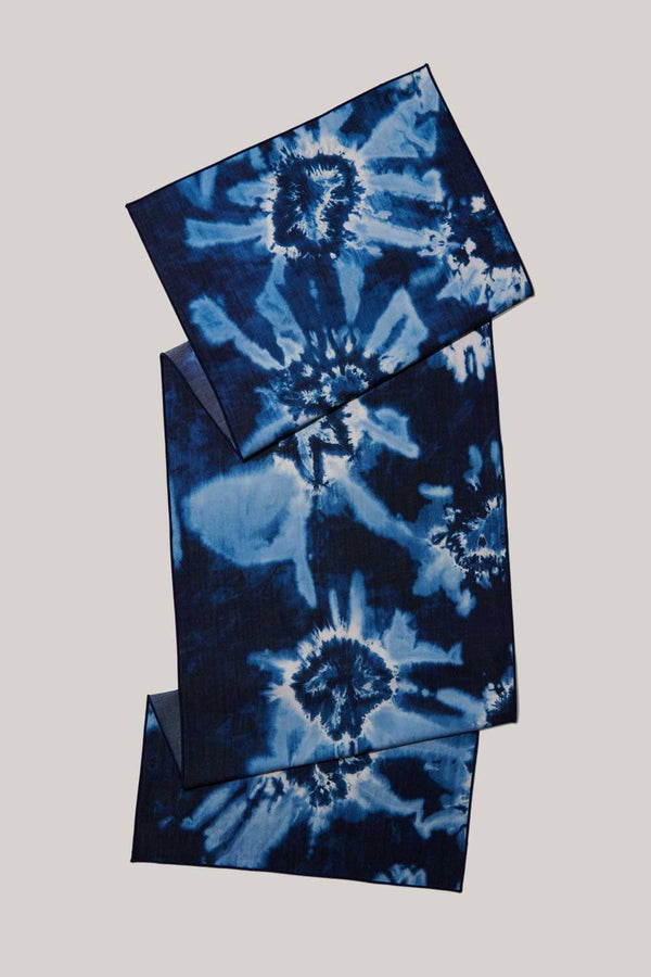 ATELIER SAUCIER Tie-Dye Denim Table Runner TABLE RUNNERS ATELIER SAUCIER 