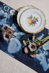 ATELIER SAUCIER Tie-Dye Denim Table Runner TABLE RUNNERS ATELIER SAUCIER 