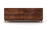 Atten 4-Drawer Wide Dresser Dresser Medley Walnut 