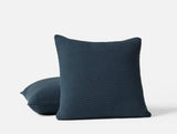 Avalon Organic Knit Decorative Pillow Cover Throw Pillows Coyuchi Twilight Blue 