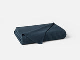 Avalon Organic Knit Throw Blankets and Throws Coyuchi Twilight Blue 