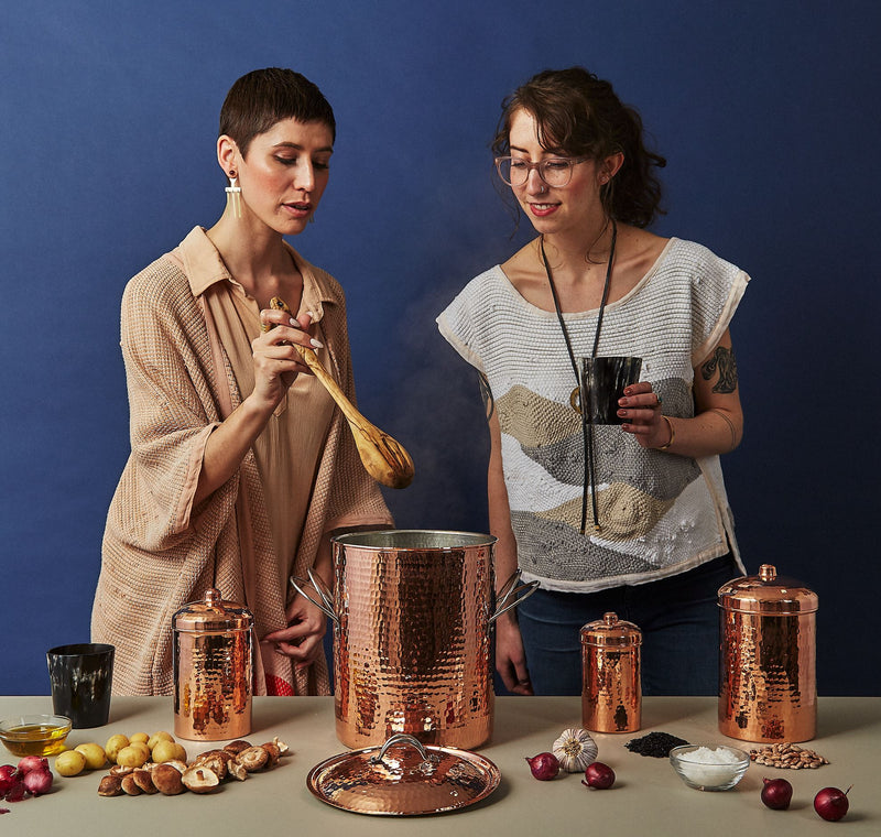 Big, Beautiful Recycled Copper Stock Pot