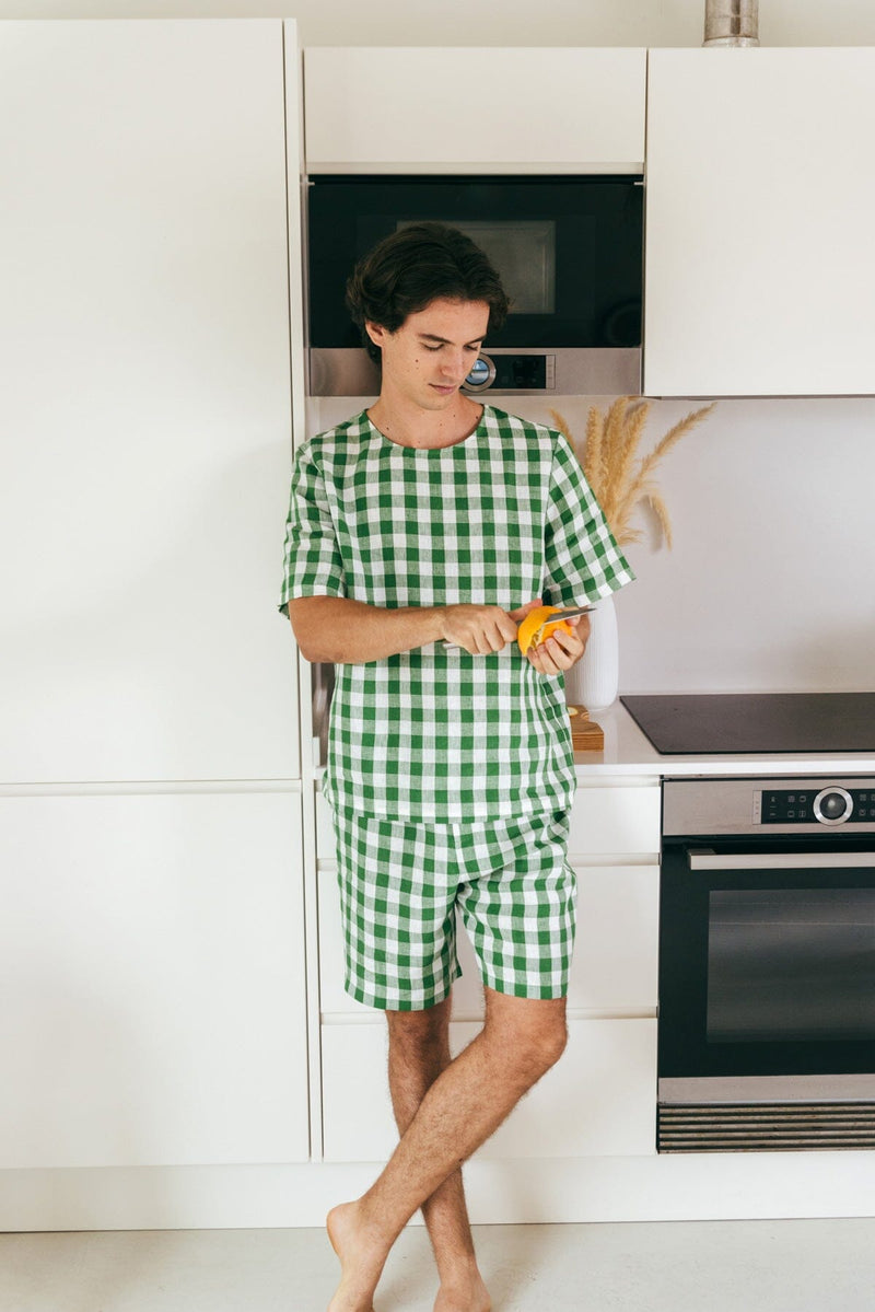 Men's Billy Linen Shorts Pajama Set