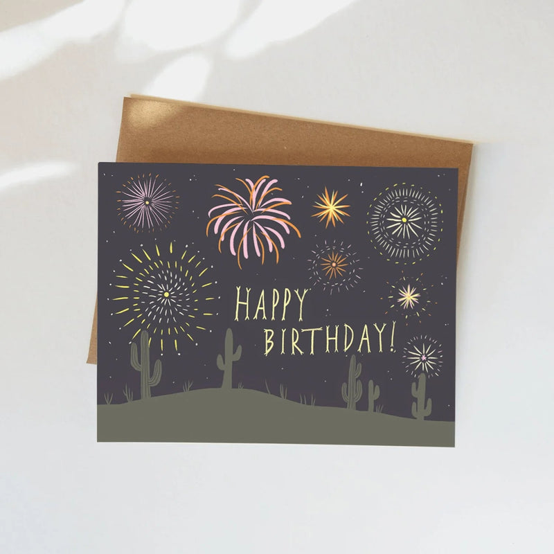 Birthday Fireworks Greeting Card Greeting Card Elana Gabrielle 