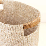 Black Oval Storage Hemp Basket Storage Baskets LIKHÂ 