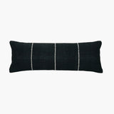 Black Stripe Wool Lumbar Pillow Cover Lumbar Pillows Casa Amarosa 