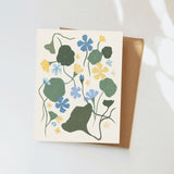 Blue Nasturtiums Greeting Card Greeting Card Elana Gabrielle 