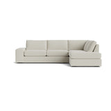 Blumen Bumper Sectional in Natural Latex - Cotton Bumper Sectional Medley Larkspur Hemp Bumper Left 112" 