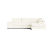 Blumen Bumper Sectional in Natural Latex - Cotton Bumper Sectional Medley Larkspur Pearl Bumper Left 112" 