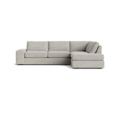 Blumen Bumper Sectional in Natural Latex - Cotton Bumper Sectional Medley Meadow Dove Bumper Left 112" 