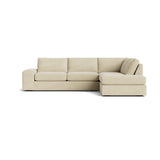 Blumen Bumper Sectional in Natural Latex - Cotton Bumper Sectional Medley Meadow Pebble Bumper Left 112" 