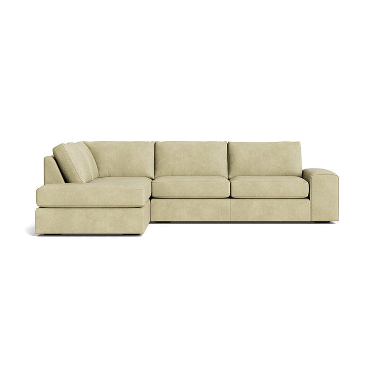 Blumen Bumper Sectional in Natural Latex - Leather Bumper Sectional Medley 